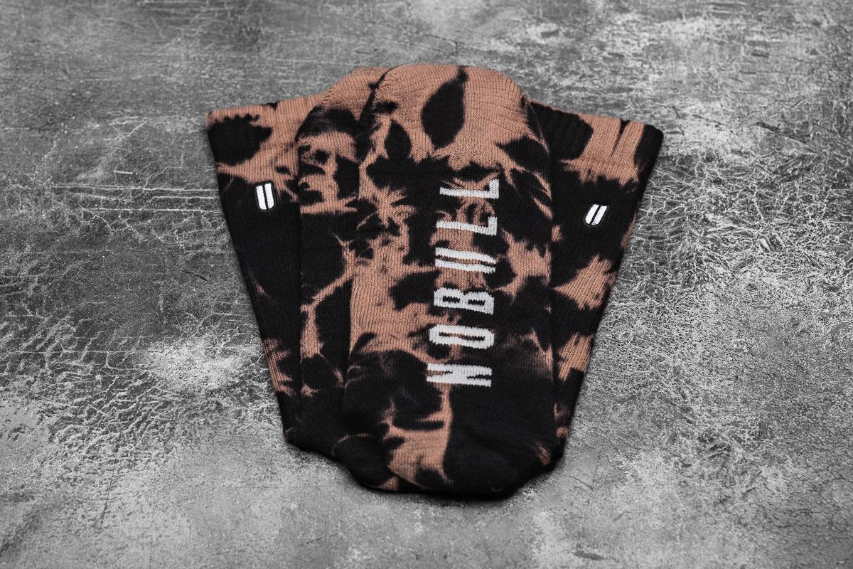 Nobull Crew Tie-Dye Men\'s Socks Black | Australia (AB4697)